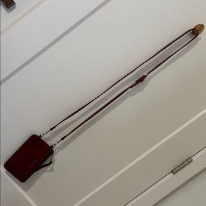 Bandolier Burgundy Slim Zipper Pouch + Strap